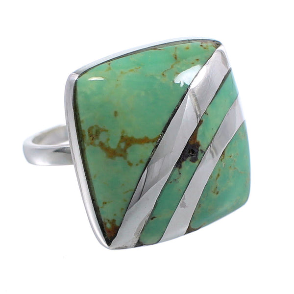 Turquoise Southwestern Sterling Silver Jewelry Ring Size 5-3/4 BW64418